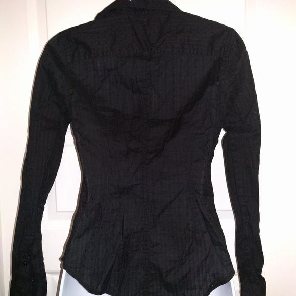 Jacob Conexion black button up blouse workwear career SZ XS - Picture 6 of 6